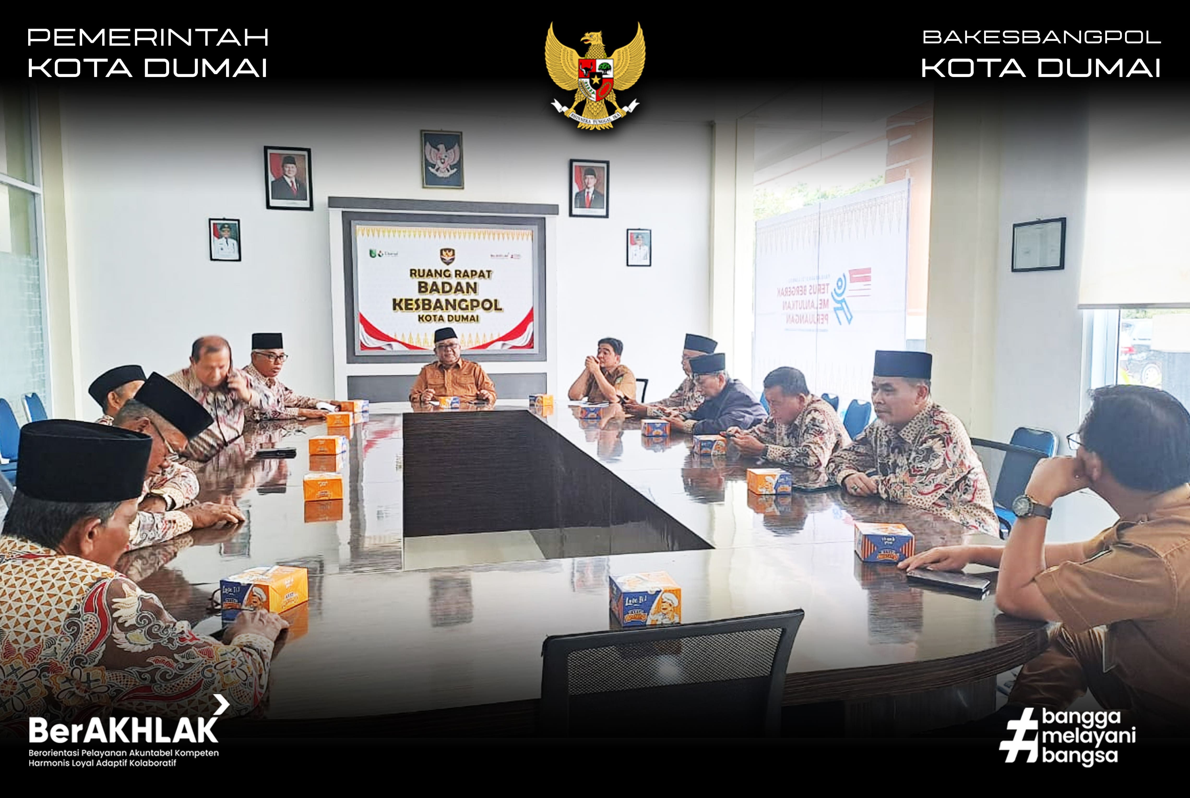 Audiensi Forum Kerukunan Umat Beragama (FKUB) Kota Dumai di Badan Kesbangpol Kota Dumai