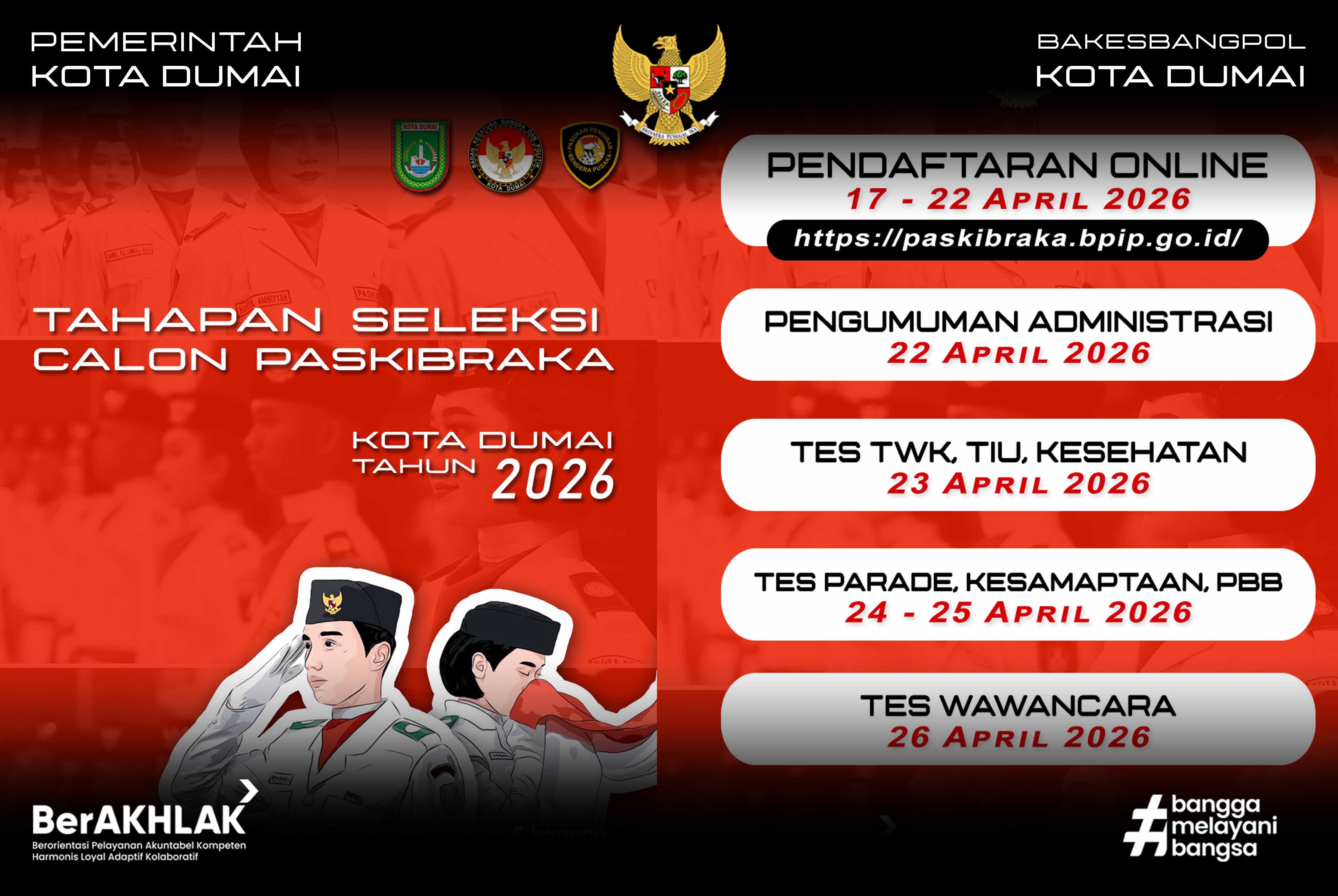 Seleksi Calon Pasukan Pengibar Bendera Pusaka (Paskibraka) Tahun 2026